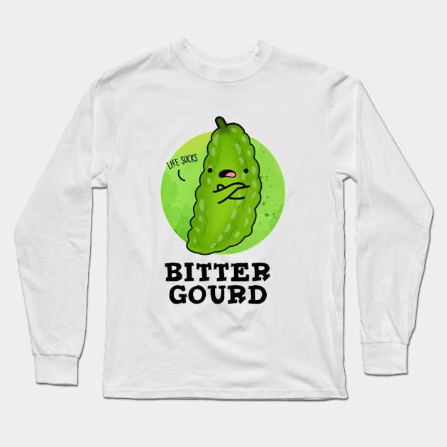 Bitter Gourd Cute Veggie Pun Long Sleeve T-Shirt by punnybone